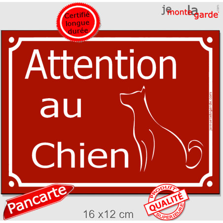 Plaque Portail "Attention au Chien" Rue Bordeaux 2 tailles CLR D Plaque Portail "Attention au Chien" Rue Bordeaux 2 tailles CLR D