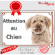 Lagotto Romagnolo Tête, plaque "Attention au Chien" pancarte panneau photo chien d'eau Romagole