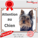 Yorkshire, plaque portail "Attention au Chien" 2 tailles LUX D
