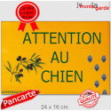 Plaque portail "Attention au Chien", Provence 24 cm OBI