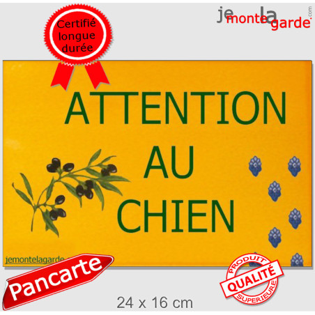 Plaque portail originale "Attention au Chien" Thème Provence, résiste dehors, 3 Tailles D Plaque portail originale "Attention au Chien" Thème Provence, résiste dehors, 3 Tailles D