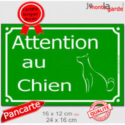 "Attention au Chien" Plaque de Rue extérieur Vert Gazon panneau affiche pancarte portail