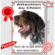Griffon Korthals Tête, plaque extérieure portail verticale "Attention au Chien, interdit sans autorisation" pancarte photo
