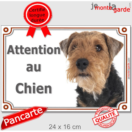 Welsh Terrier, plaque portail photo "Attention au Chien" résiste pluie soleil gel, idée cadeau, 3 tailles D