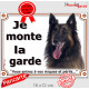 Berger Belge Tervueren tête, plaque portail extérieur "Je Monte la Garde, risques et périls" pancarte tervuren photo