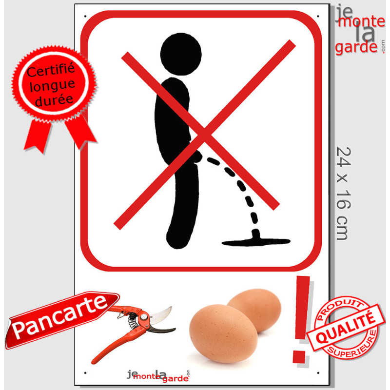 Plaque Interdit de faire pipi ! Panneau Défense d'uriner humour, pancarte ne pas pisser, résiste pluie soleil gel, idée cadeau Plaque Interdit de faire pipi ! Panneau Défense d'uriner humour, pancarte ne pas pisser, résiste pluie soleil gel, idée cadeau
