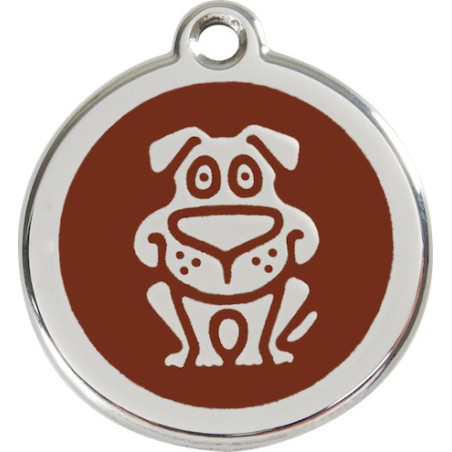 Médailles Identité Marron Chocolat Chien Rigolo Chien et Chat