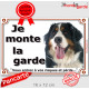 Bouvier Bernois Tête, Plaque portail extérieur "Je Monte la Garde, risques périls" panneau pancarte attention au chien photo