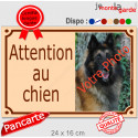 Photo Personnalisable, plaque extérieure "Attention au Chien" 7 couleurs, 2 tailles D