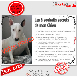 Photo Personnalisable, plaque "les 8 Souhaits Secrets" 2 tailles CDT