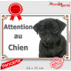 Carlin noir Tête, plaque portail "Attention au Chien" pancarte panneau photo pug affiche entrée