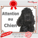Cocker Américain, plaque portail "Attention au Chien" 2 tailles LUX D