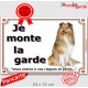 Colley Fauve, Plaque "Je Monte la Garde, à vos risques et périls" affiche pancarte photo panneau attention au chien