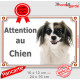 Epagneul Nain Continental Phalène, plaque portail "Attention au Chien" photo pancarte panneau Phallène