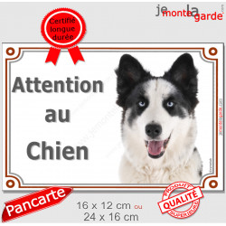 Laika de Yakoutie Tête, plaque portail "Attention au Chien" pancarte panneau Yakutian photo