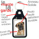 Porte-clés en cuir vegan et support en métal, avec la photo de votre Bullmastiff bringé, idée cadeau porte clés