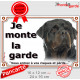 Rottweiler Sombre, plaque portail extérieur "Je Monte la Garde, risques et périls" pancarte rott attention au chien photo