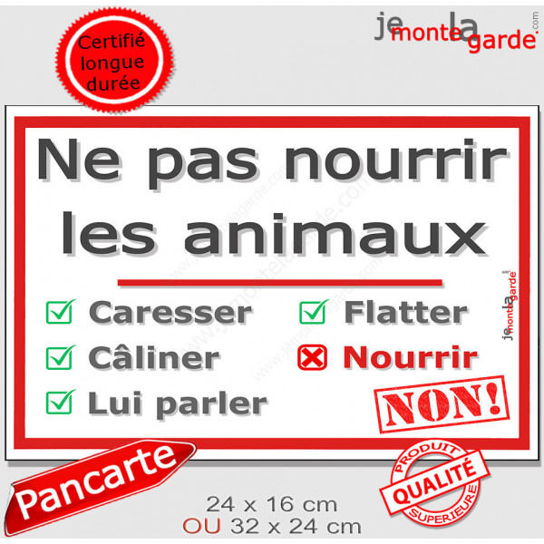Panneau Portail "Ne pas Nourrir les Animaux, merci", pancarte champ, chevaux, ânes, poneys, panneau interdit manger