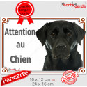 Labrador Noir, plaque portail "Attention au Chien" 2 tailles LUX D