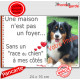 Photo Personnalisable, plaque portail "Une maison n'est pas un foyer sans un chien à mes côtés" Attention au Chien règles