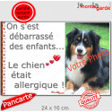 Photo Personnalisable, plaque humour "débarrassé des enfants, chien allergique" 24 cm Home