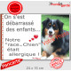 Photo Personnalisable, plaque portail "on s'est débarrassé des enfants, chien allergique" Attention au Chien bazardé gamin gosse