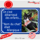 Photo Personnalisable, plaque humour bleue "On s'est débarrassé des enfants... le Chat était allergique !" balader gosse gamin