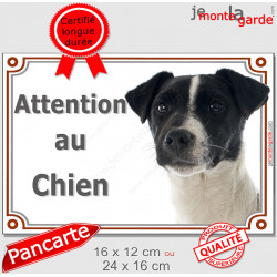 Jack Russell Blanc et Noir, plaque portail portail "Attention au Chien" panneau affiche pancarte photo