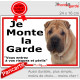 Shar-Peï fauve, plaque portail extérieure ECO "Je Monte la Garde, risques périls" panneau simple, pas cher mais durable Sharpei