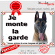 Berger Belge Malinois Tête, Plaque portail extérieur "Je Monte la Garde, risques périls" panneau photo pancarte attention chien