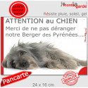Plaque humour "Attention au Chien, Merci de ne pas déranger notre Labrit" 24 cm NPD