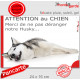 Plaque humour portail extérieur "Attention au Chien, Merci de ne pas déranger notre Husky Sibérien gris" pancarte photo drôle