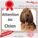 Saint-Hubert plaque extérieure portail "Attention au Chien" pancarte panneau photo St-Hubert chasse