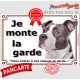 Amstaff Bleu, Panneau Portail extérieur "Je Monte la Garde, risques et périls" american Staff Terrier Gris attention au chien