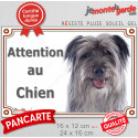 Labrit gris, plaque portail extérieure "Attention au Chien" portail 2 tailles LUX D