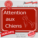 Plaque Portail extérieur "Attention aux Chiens" Rue Bordeaux pluriel 2 tailles D