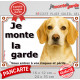 Beagle lemon, jaune citron et blanc, plaque portail "Je Monte la Garde risques périls" pancarte panneau photo