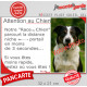 Photo Personnalisable, plaque humour "Attention au Chien, parcourt distance Niche-Portail moins 3 secondes, rapide" votre photo