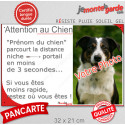 Photo Personnalisable, plaque humour "distance Niche-Portail 3 secondes" 2 tailles 3S