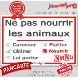 Plaque extérieure “Ne pas nourrir les animaux” Message clair et bienveillant