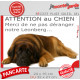 Plaque portail humour extérieure "Attention au Chien, Merci de ne pas déranger notre Leonberg" Photo drôle fatigué feignant