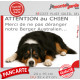 Plaque portail humour extérieure "Attention au Chien, Merci de ne pas déranger notre Berger Australien tricolore noir" Photo