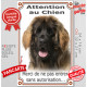 Leonberg, Plaque Portail Verticale "Attention au chien, entrez pas sans autorisation" pancarte panneau photo
