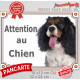 Cavalier King Charles tricolore, plaque portail "Attention au Chien" pancarte panneau 3 couleurs photo