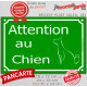 "Attention au Chien" Plaque de Rue extérieur Vert Gazon panneau affiche pancarte portail