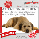Plaque humour "Attention au Chien, Merci de ne pas déranger notre Labrit fauve" 2 Tailles D