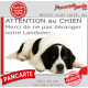 Plaque portail humour extérieure "Attention au Chien, Merci de ne pas déranger notre Landseer" Photo drôle fatigué feignant