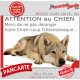 Plaque portail humour extérieure "Attention au Chien, Merci de ne pas déranger notre Chien-loup tchécoslovaque" Photo drôle