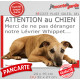Plaque portail humour extérieure "Attention au Chien, Merci de ne pas déranger notre Lévrier Whippet fauve" Photo drôle fatigué 