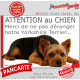 Plaque portail humour extérieure "Attention au Chien, Merci de ne pas déranger notre Yorkshire Terrier bleu" Photo drôle fatigué